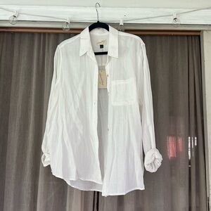 White Linen Like shirt
